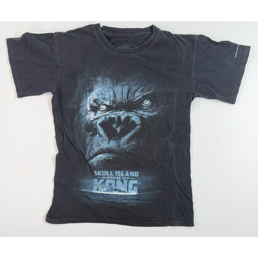 Skull Island Reign of Kong Movie‎ T Shirt Black Graphic Small